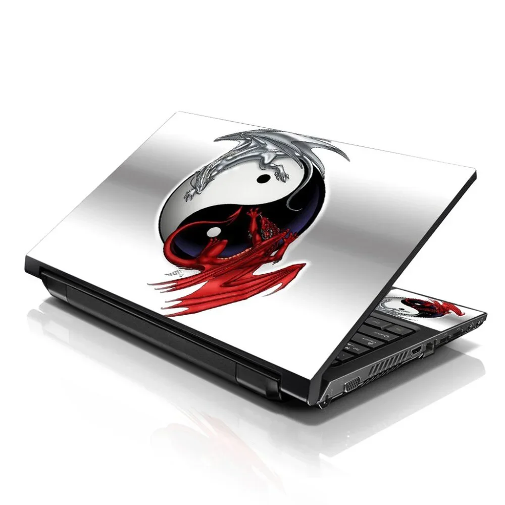 LSS 15.6 & 17.3 Inches Laptop Notebook Skin Sticker Decal - Ying Yang Dinosaurs